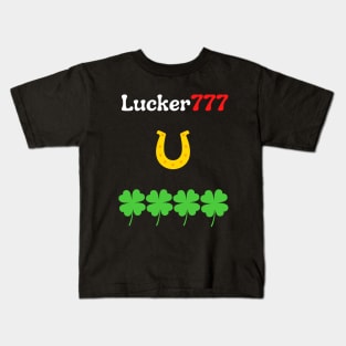 Lucky horse shoe always lucky four leaf clover funny St Patricks Day Kids T-Shirt